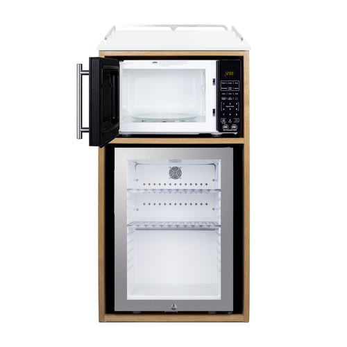 QCSMW1OAK Refrigerator Open