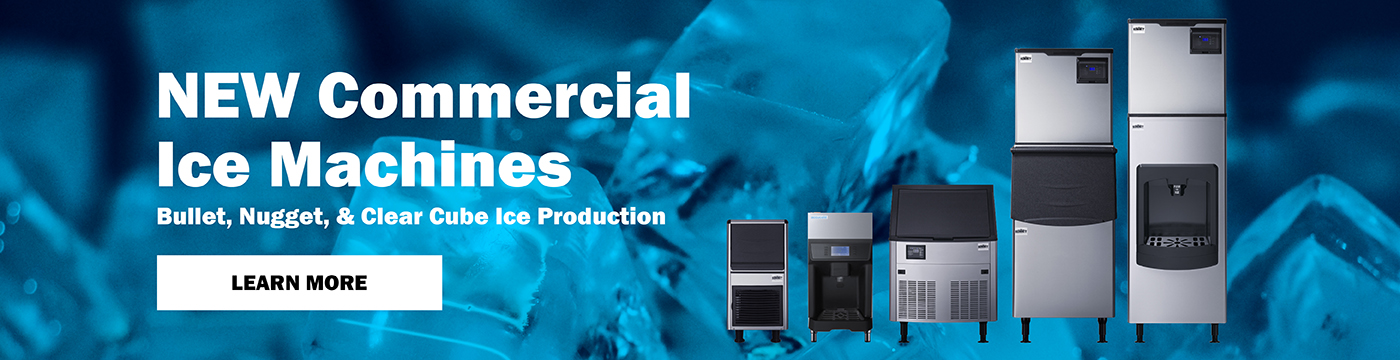 NEW Commercial Ice Machines! Bullet, nugget, & clear cube ice production